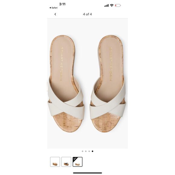 Stuart Weitzman Dayna Platform Wedge Sandal (Women) size - Picture 4 of 7